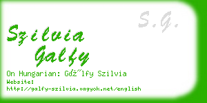 szilvia galfy business card
